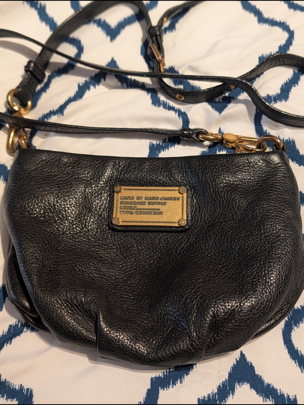 Marc by Marc Jacobs Black Leather Crossbody Bag. Excellent.
